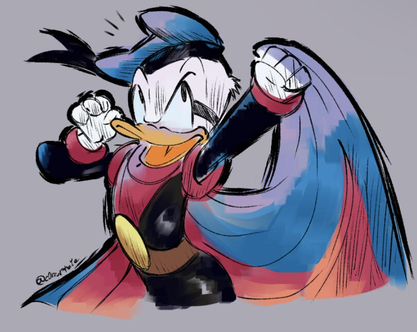 illustration sketch of Paperinik