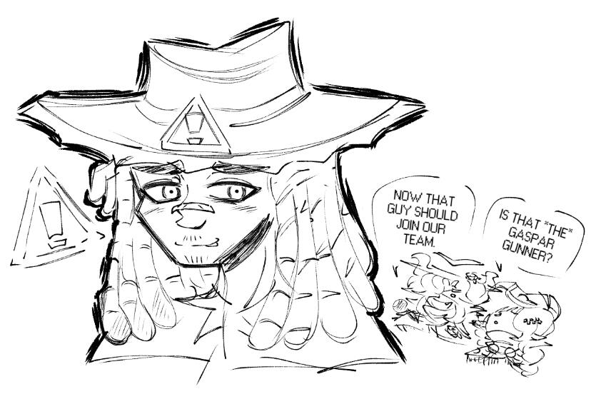 headshot of Gaspar for my indie series project Roses Beneath