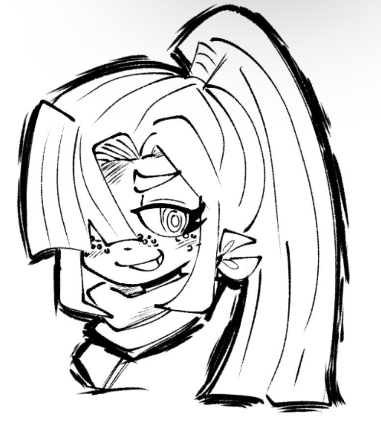 headshot of my character Sally for my indie series project Roses Beneath